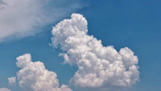 蓝天白云晴空空境 流动的云 时间变化