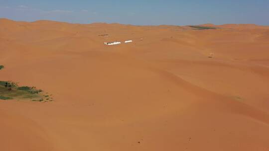 内蒙古阿拉善盟腾格里沙漠风光视频素材模板下载