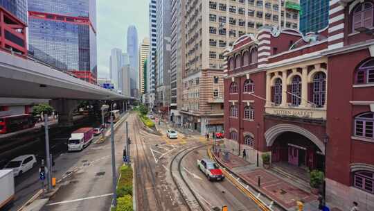 【正版素材】香港城市街道西港城