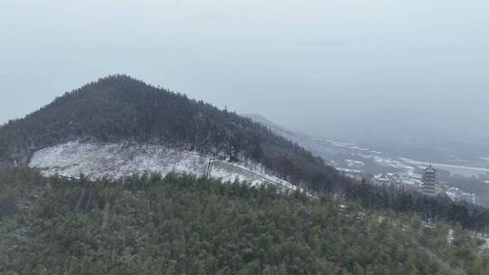 【合集】航拍南京宏觉寺雪景