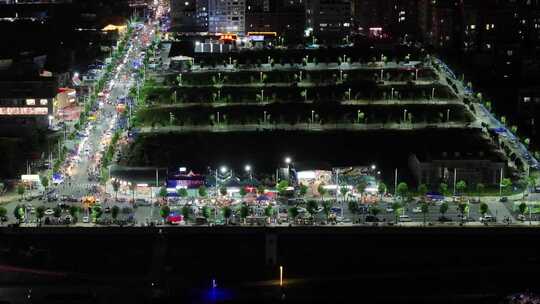 地摊经济，热闹夜市-藤县视频素材模板下载