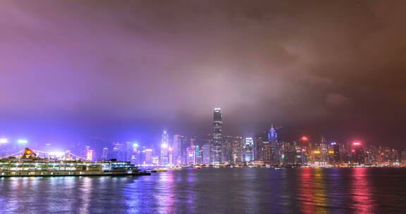 香港维多利亚港口延时摄影