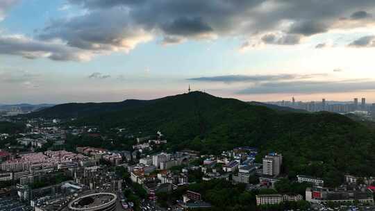 长沙岳麓山城区航拍