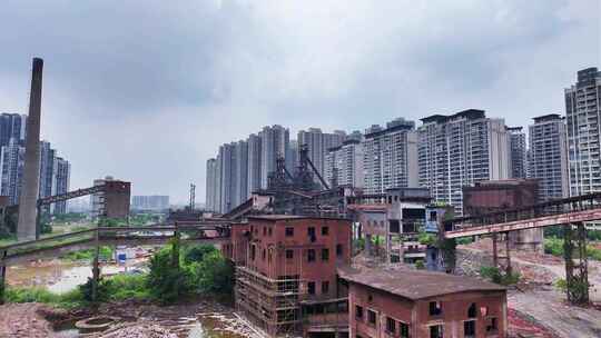 广州荔湾广钢公园航拍