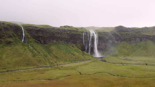 Seljalandsfoss，瀑布，冰岛