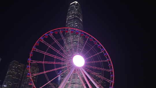 香港中环建筑夜景