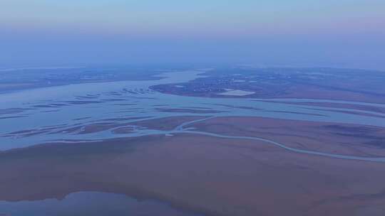 江西鄱阳湖生命之树景观空中俯瞰