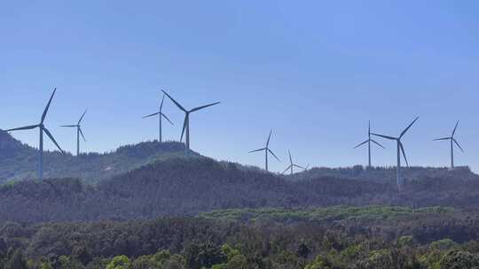 福建漳州东山岛新能源风力发电风车视频素材模板下载
