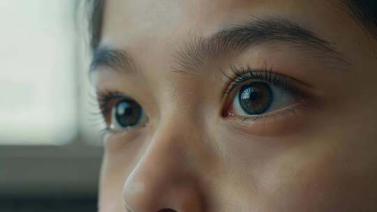 女性眼睛微距特写素材