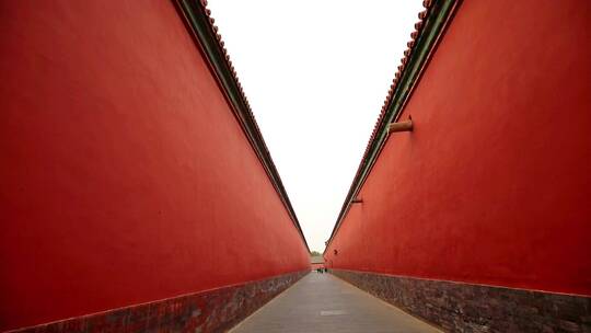 故宫红墙走廊视频素材