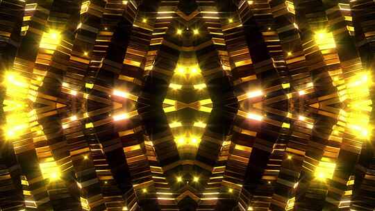 金色高端动感几何艺术时尚线条光影舞台