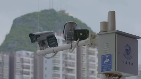 城市安全公安监控摄像头视频素材模板下载