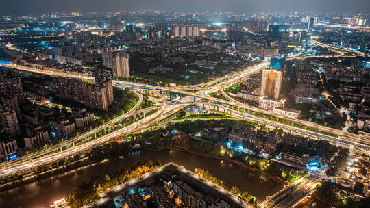 南京应天大街立交夜景