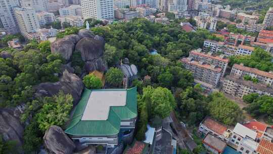 航拍厦门虎溪禅寺