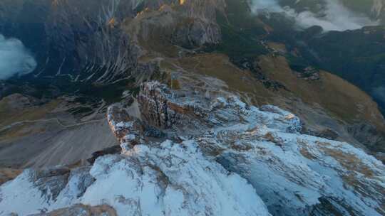 Dolomites，意大利，山， Fpv