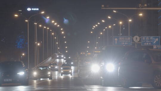 城市夜景车流 新年夜景街道