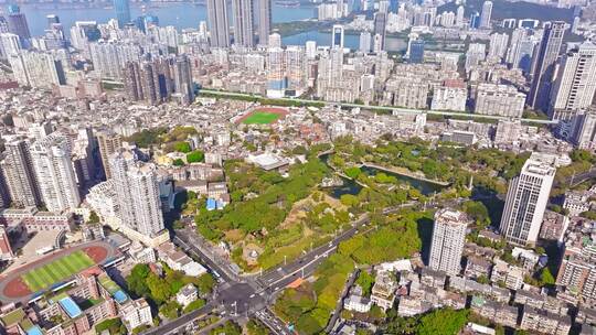 厦门 福建 思明区 大全景 俯瞰思明区