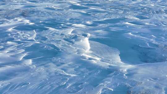 冬天雪地风吹雪白毛风寒风冷风视频素材模板下载