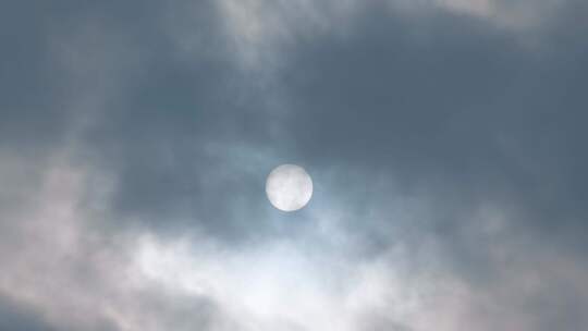 阴天太阳乌云笼罩乌云变化延时雨天气象气候