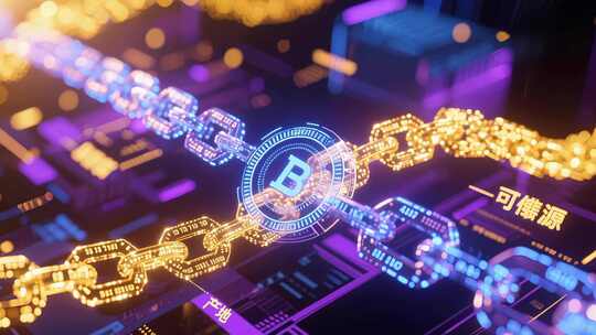 区块链科技特效画面