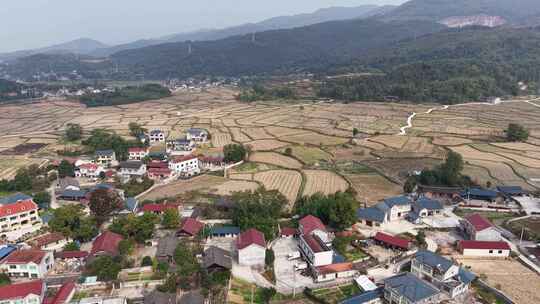 美丽乡村民居乡村田野农村振兴航拍