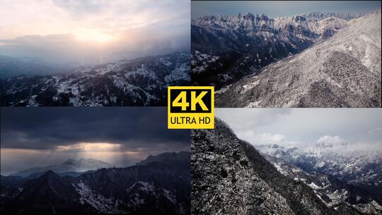 4K 壮丽雪景视频素材模板下载