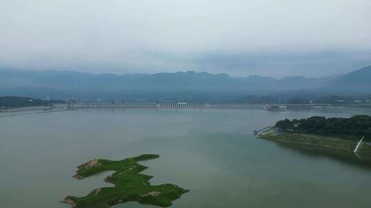 湖北长江三峡水坝航拍