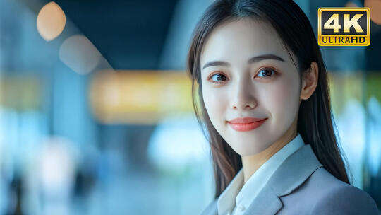 银行职员微笑快乐笑脸开心笑容自信特写1