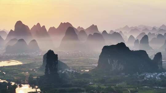 水墨桂林中国山水宣传片美丽的乡村桂林