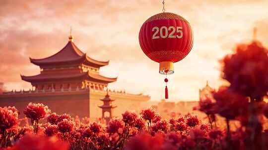 2025气球喜庆红色气球2025喜庆蛇年