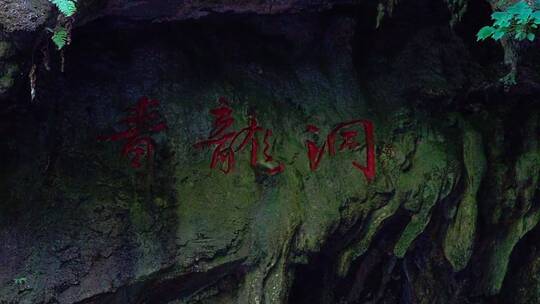 重庆青龙洞石碑视频素材模板下载