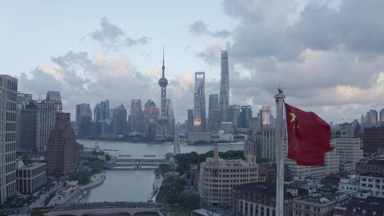 【4K-Dlog】上海乍浦路桥外滩陆家嘴台风云