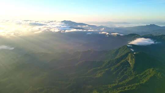 海南五指山热带雨林国家森林公园日出云海