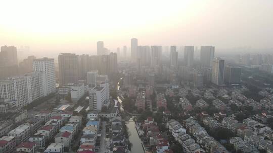 江苏昆山城市全景4K航拍原素材