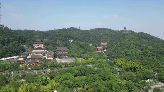 湖北鄂州市西山风景区古灵泉寺航拍