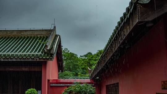 南宁孔庙大成殿雨景