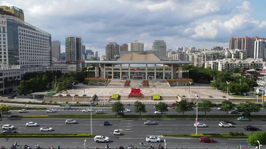 航拍广西南宁城市建设