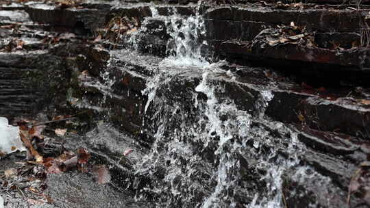 水流 小溪 流水 水滴 山区 高山 岩石