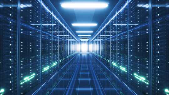 科技线条数据机房数据中心AI云计算服务器