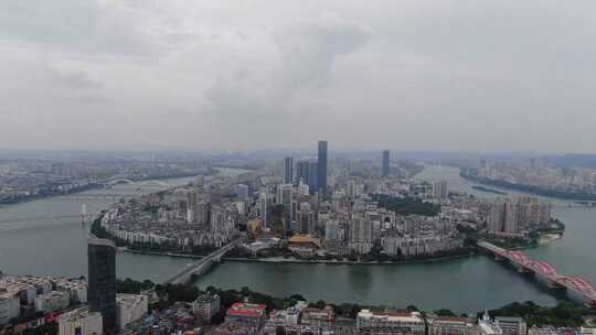 广西柳州城市风光柳州地标航拍