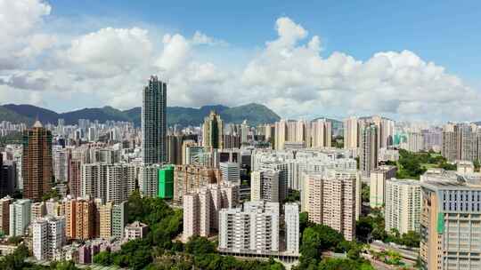 香港旺角航拍大景