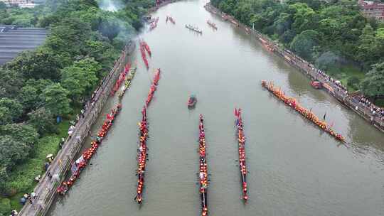 中国广东省广州市荔湾区花地河东漖龙舟景