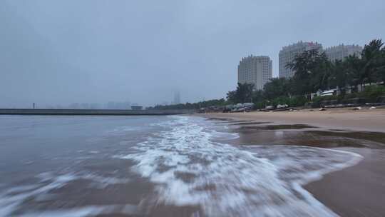 海南海口新海港码头航拍