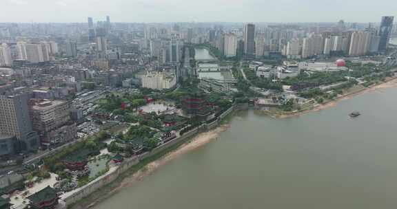 航拍滕王阁空镜远景