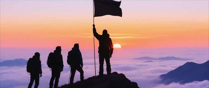 日出时分群山之巅人生巅峰