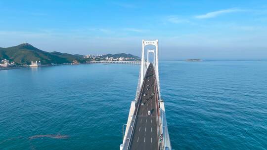 跨海大桥  大连星海湾海大桥航拍