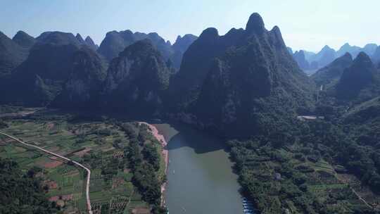 桂林杨堤风景区航拍