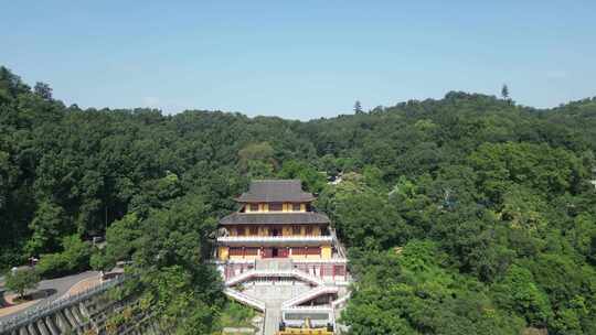 湖北鄂州市西山风景区古灵泉寺航拍