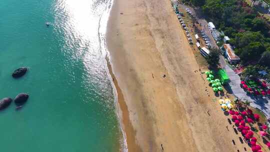 东海大海海边海水海浪沙滩海滩航拍风景唯美视频素材模板下载