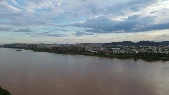 4K长沙湘江橘子洲岳麓区河西航拍